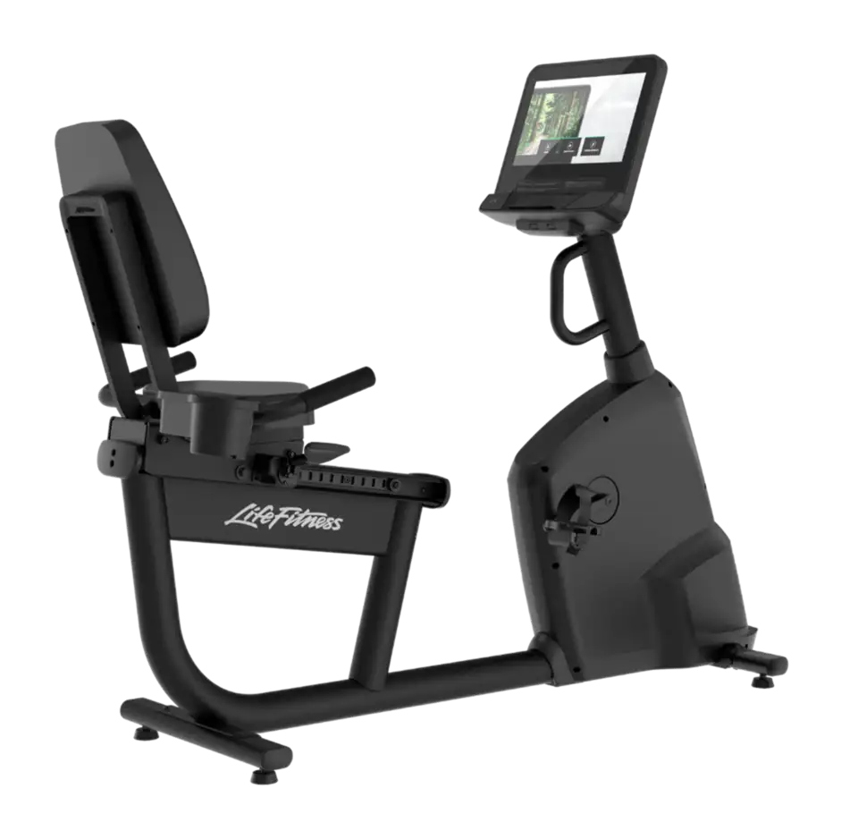 Life Fitness ATMOS háttámlás szobakerékpár SE4 konzollal