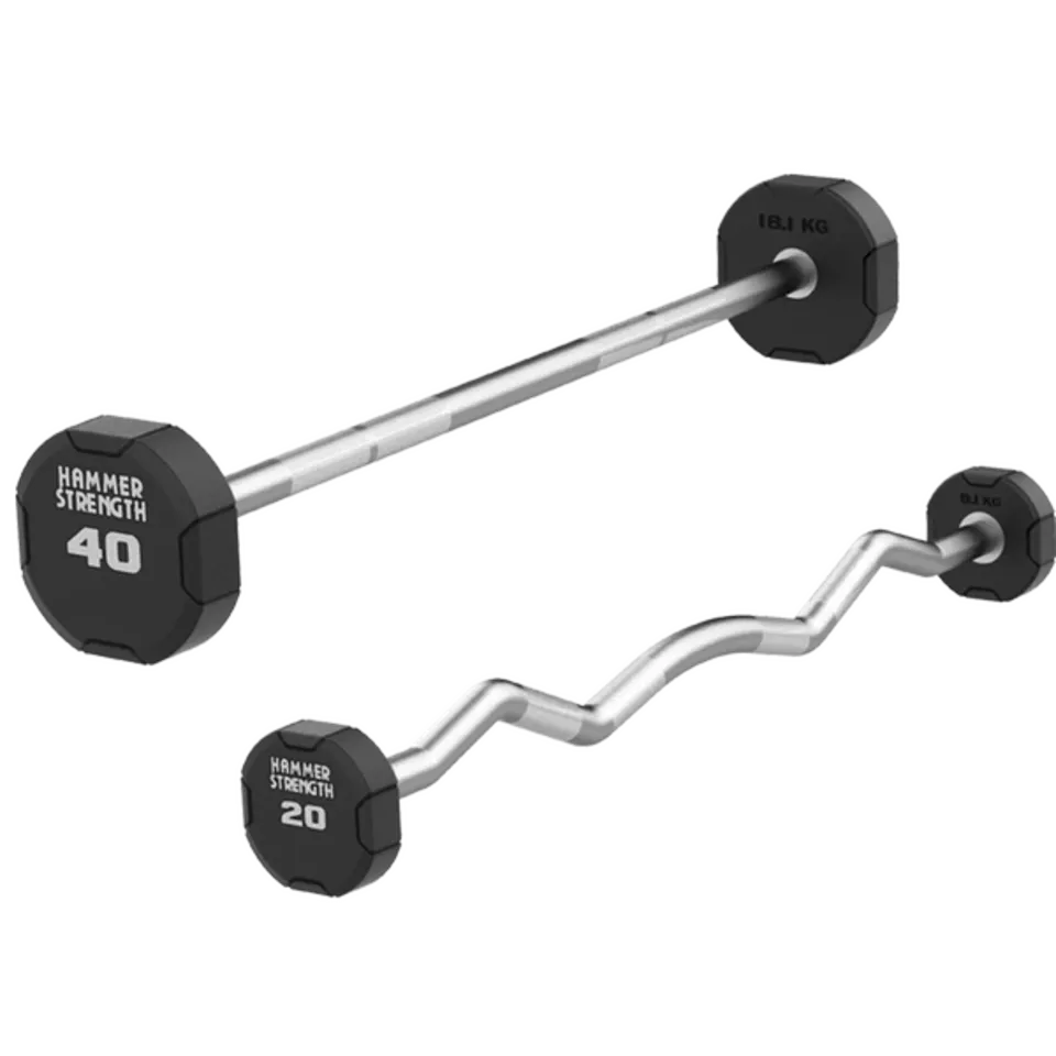 hs-4-sided-urethane-fixed-barbells 4 oldalú poliuretán fix súlyzórudak - Image 1